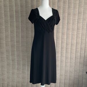 Cachet Black Embellished Dress Size 8